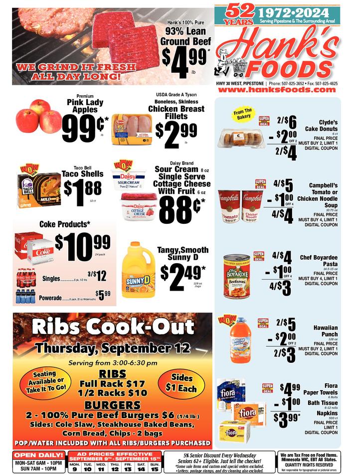 Hank's Foods | Ad Specials